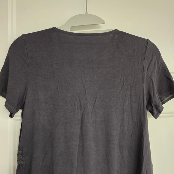 Women's American Eagle "Soft & Sexy" Gray Crochet V-Neck Crop Top | Size XS - Picture 6 of 9